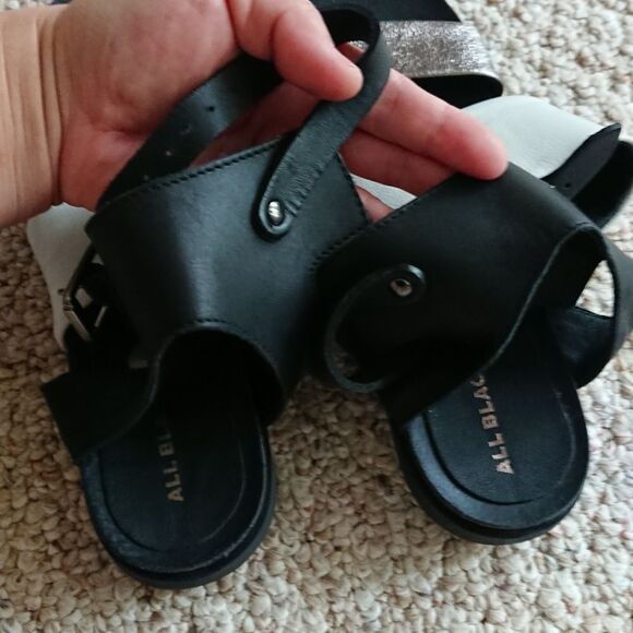 LILIMILL all black sandals size 39 - Picture 5 of 13